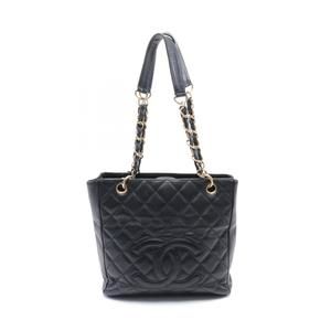 CHANEL Matelasse PST Tote Bag Caviar Skin Black